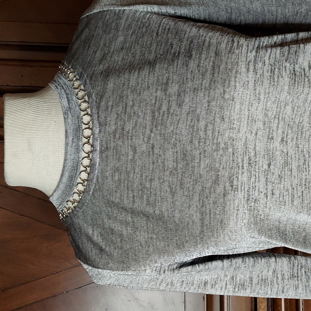Michael Kors L/S Top - Silver knit - size Small